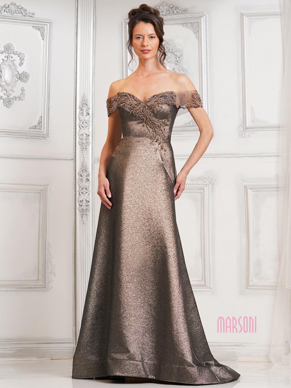 Formal Dresses Long A Line Formal Prom Dress Bronze