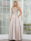 Formal Dresses Fitted Long Formal Dresses Taupe