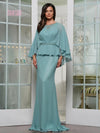 Mother of the Bride Dresses Long Formal Mother of the Bride Cape Dress Sage