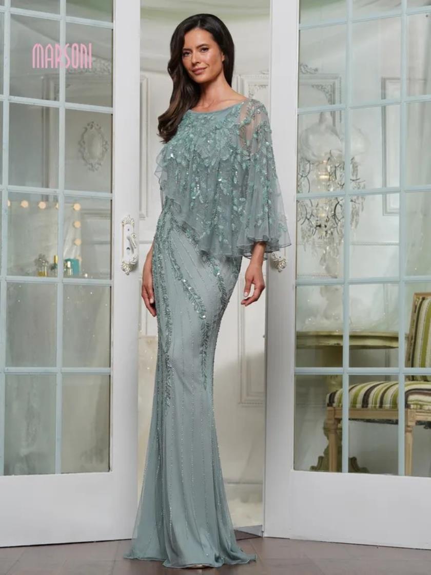 Mother of the Bride Dresses Beaded Long Formal Mother of the Bride Dress Sage