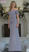 Marsoni MV1352 Fitted Long Formal Beaded Dress Gray