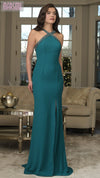 Formal Dresses Long Slit Beaded Formal Evening Dress Jade