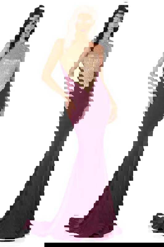 Prom Dresses Long Metallic Evening Formal Prom Dress Purple