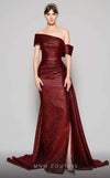 Formal Dresses Fitted Long Formal Slit Evening Prom Dress Burgundy
