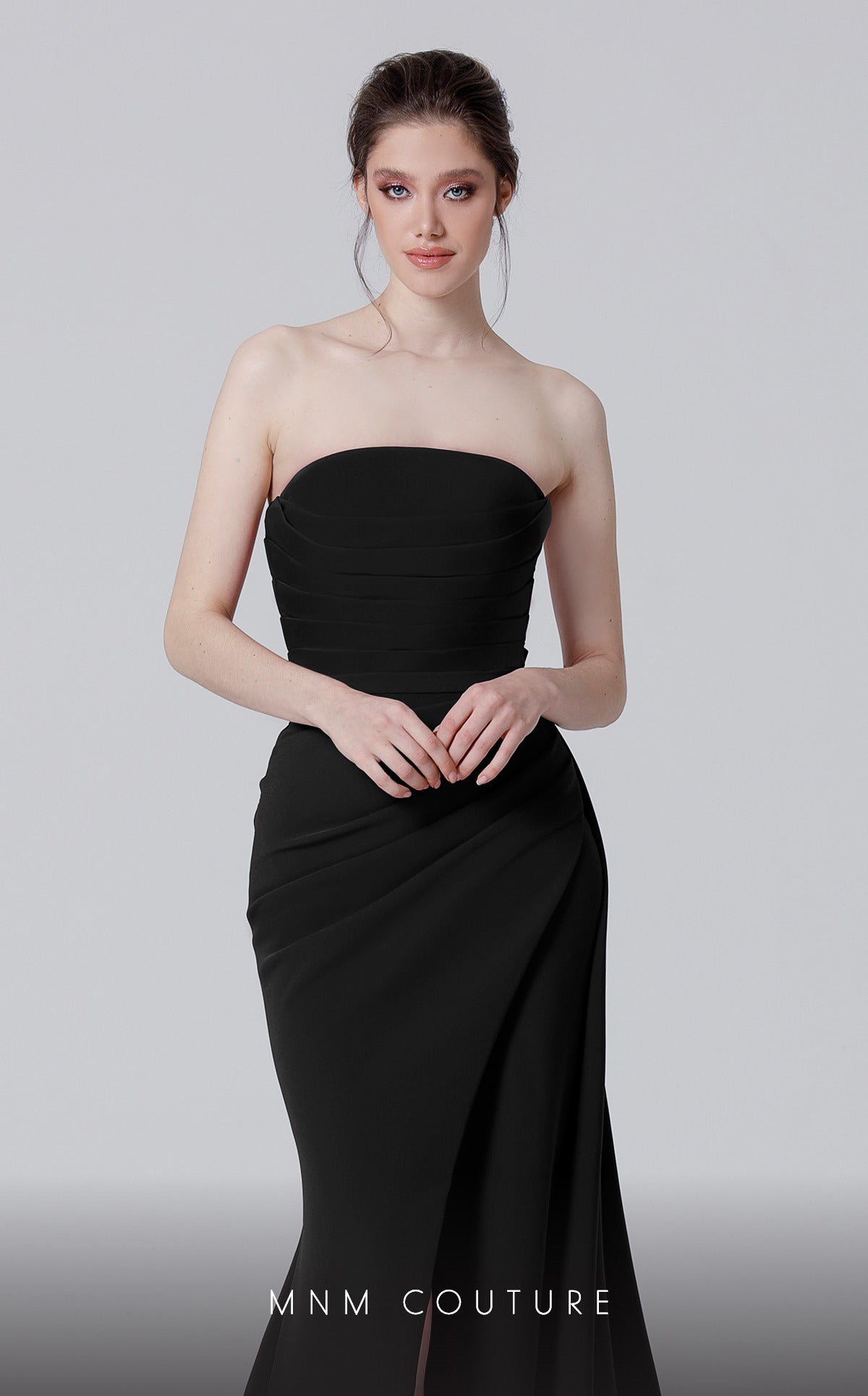 Formal Dresses Long Fitted Formal Evening Slit Mermaid Dress  Black