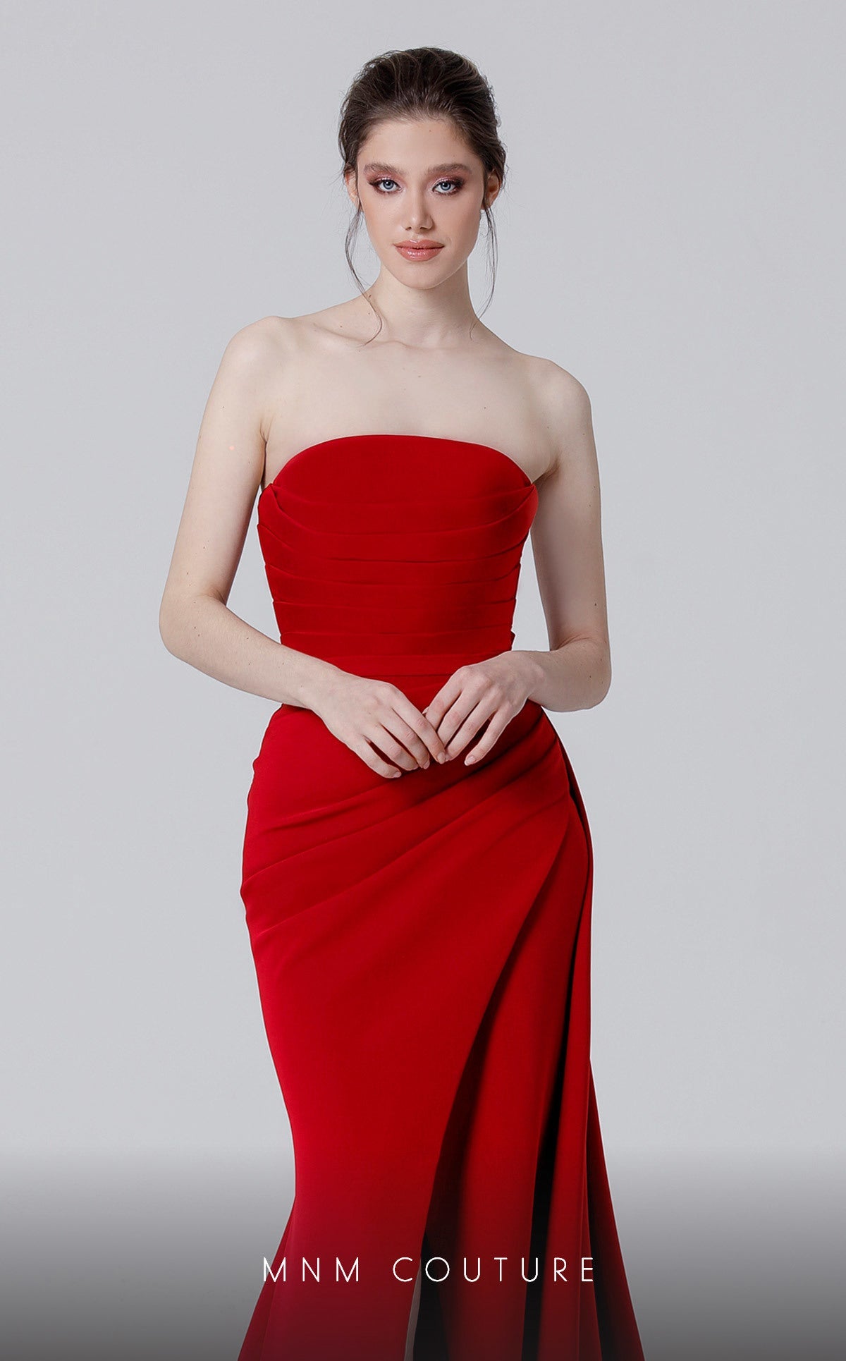 Formal Dresses Long Fitted Formal Evening Slit Mermaid Dress  Red