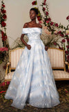 Formal Dresses Long Ball Gown Pleated Formal Dress Blue