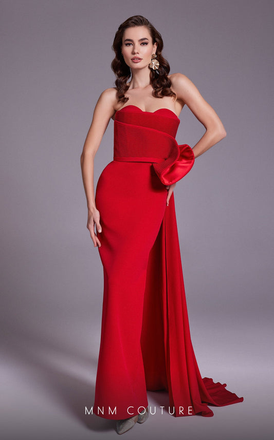 Formal Dresses Long Fitted Slit Formal Evening Dress  Red