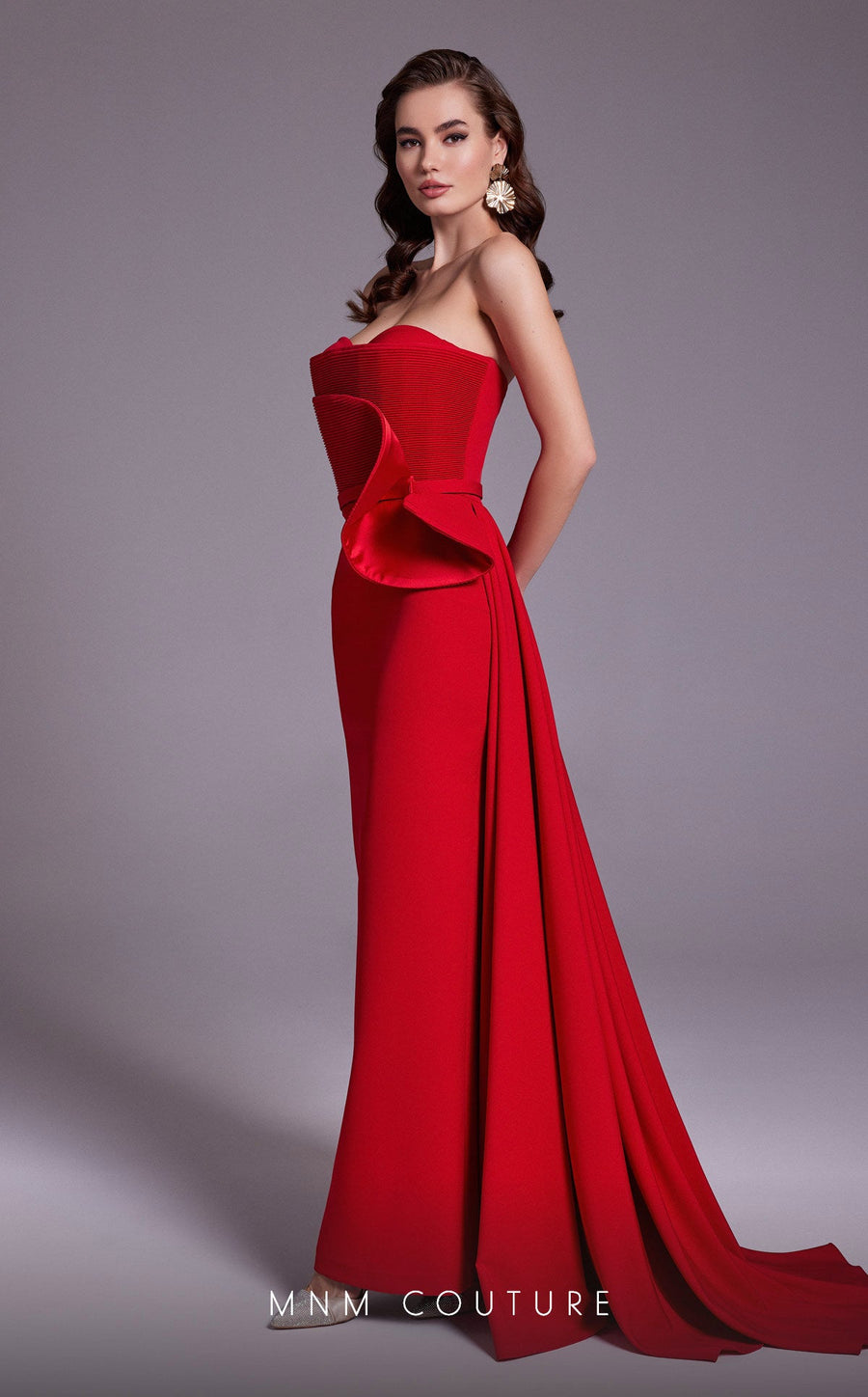 Formal Dresses Long Fitted Slit Formal Evening Dress  Red