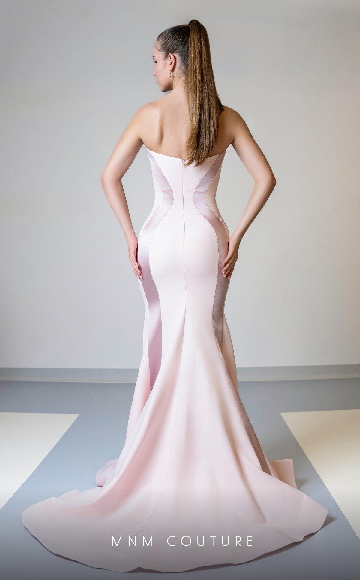 Formal Dresses Long Fitted Overskirt Mermaid Formal Dress Pink