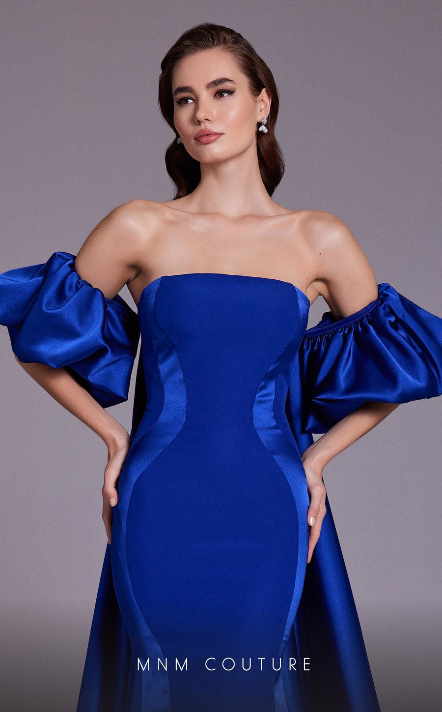 Formal Dresses Long Fitted Overskirt Mermaid Formal Dress Blue