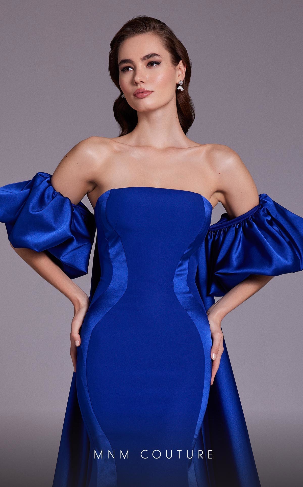 Formal Dresses Long Fitted Overskirt Mermaid Formal Dress Blue