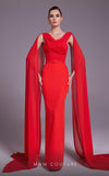 Formal Dresses Fitted Ruched Formal Long Evening Dress Coral