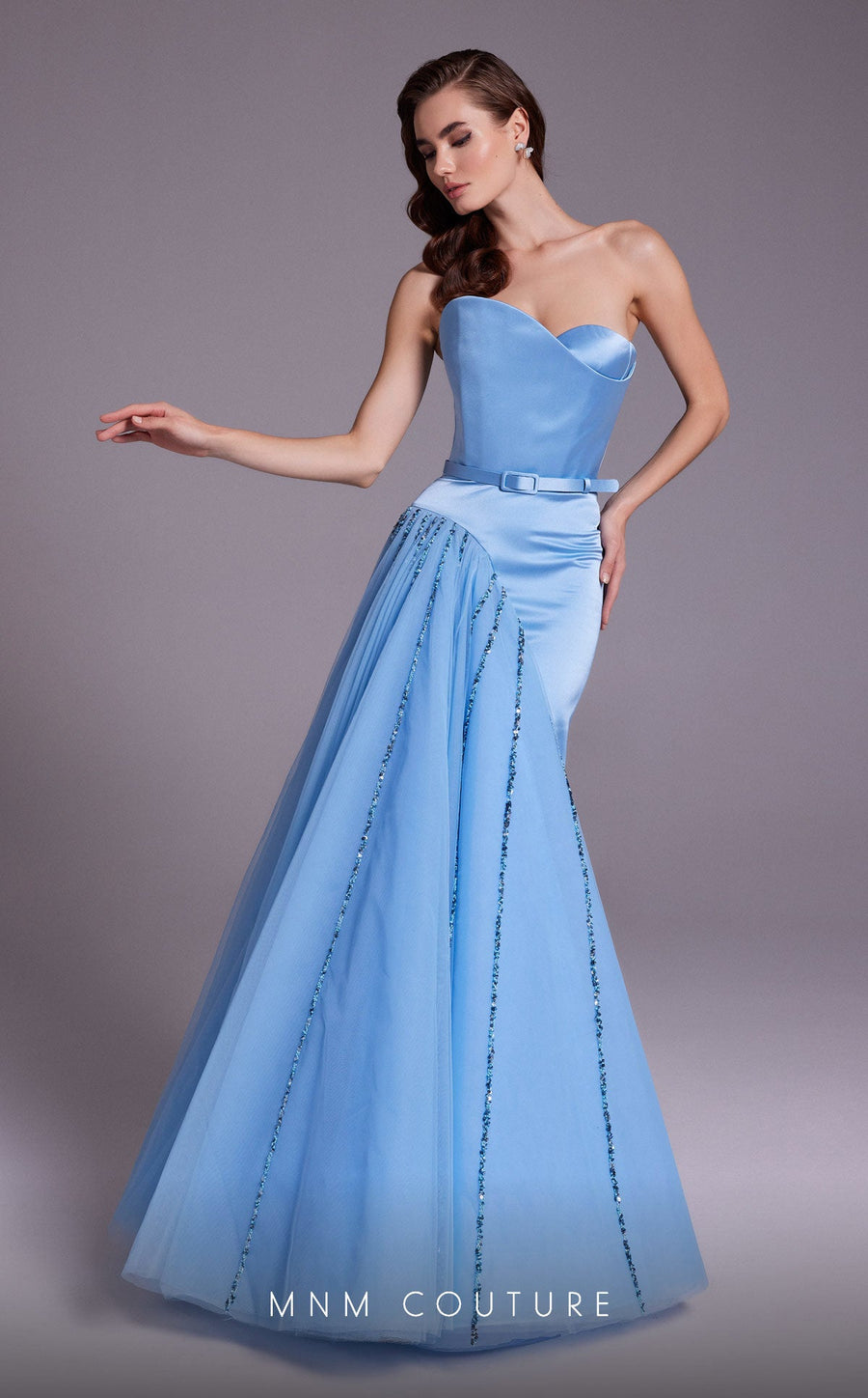 Prom Dresses Beaded Sequin Long Formal Aline Prom Dress Ice Blue