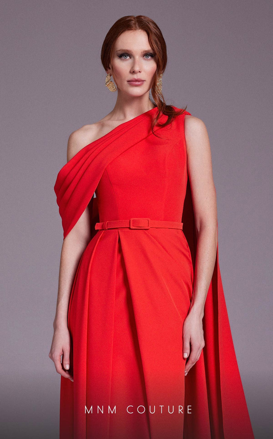 Formal Dresses Fitted Overskirt Long Slit Formal Dress Red