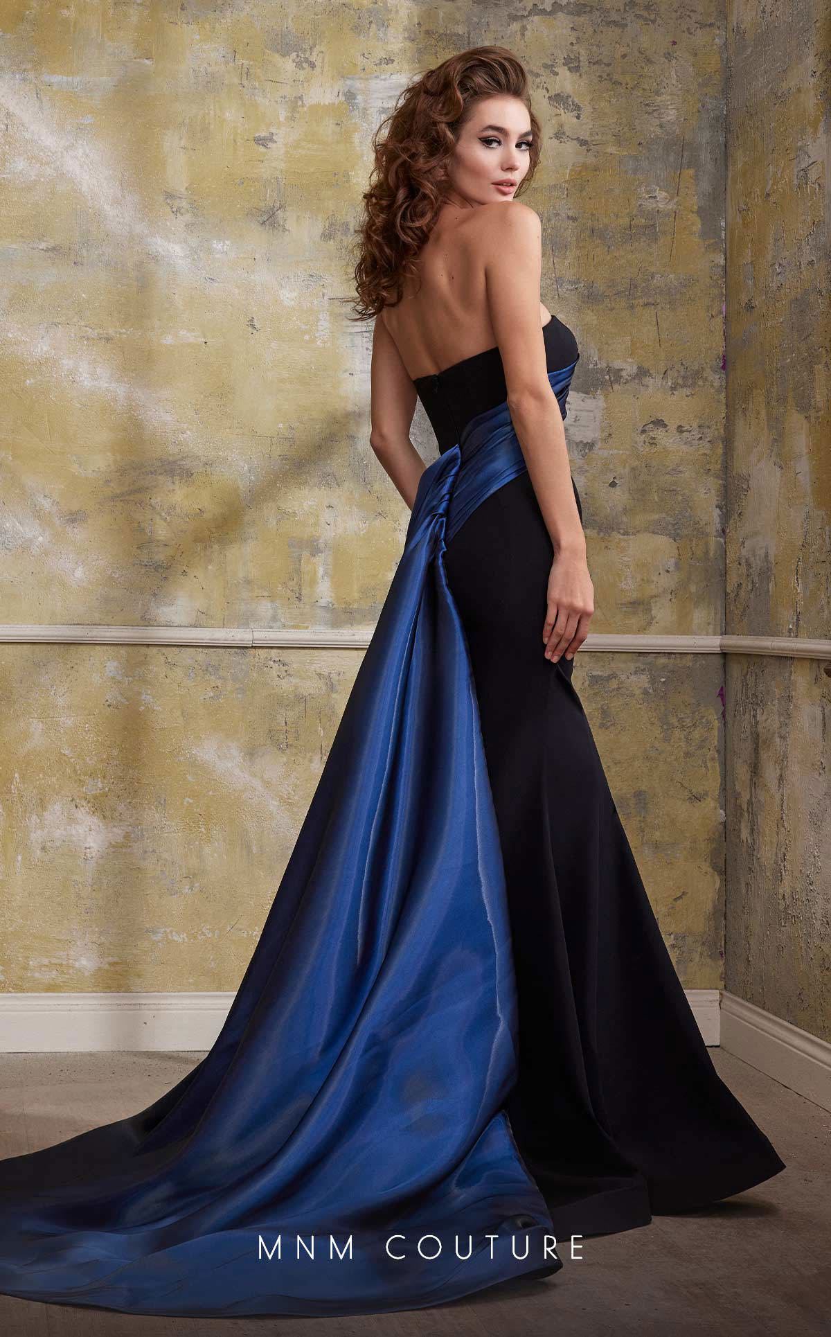 Formal Dresses Pleated Long Mermaid Fit Evening Prom Dress Royal Blue