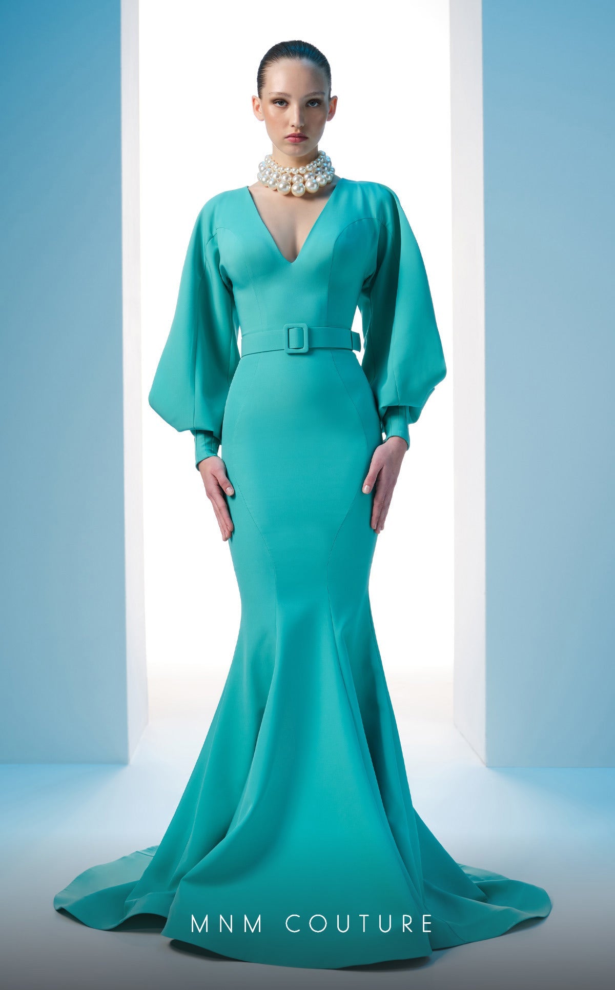 Formal Dresses Long Sleeve Formal Mermaid Evening Dress Mint