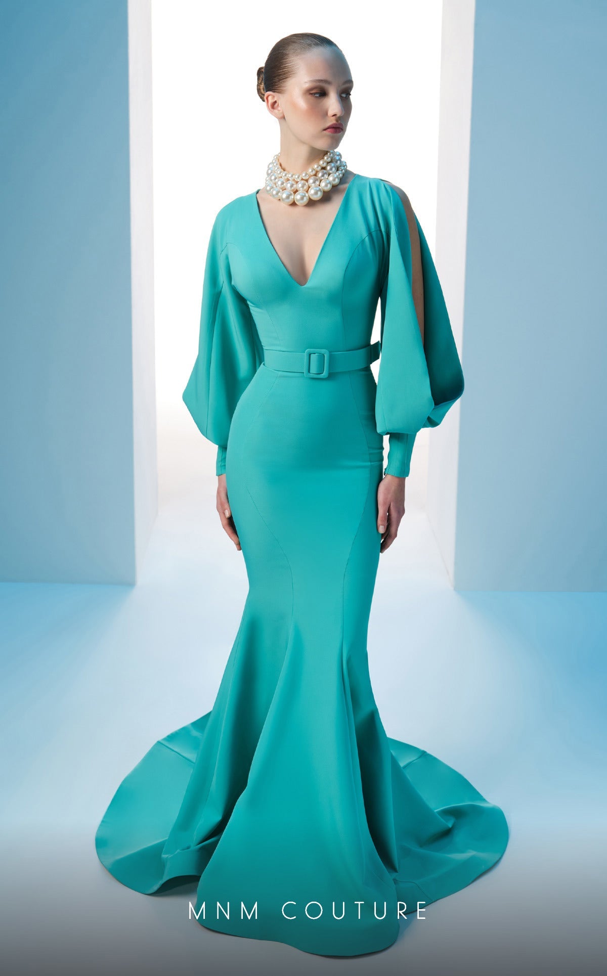 Formal Dresses Long Sleeve Formal Mermaid Evening Dress Mint