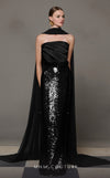 Formal Dresses Prom Pleated Sequin Long Formal Dress Black
