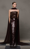 Formal Dresses Long Fitted Sequin Formal Prom Dress Brown