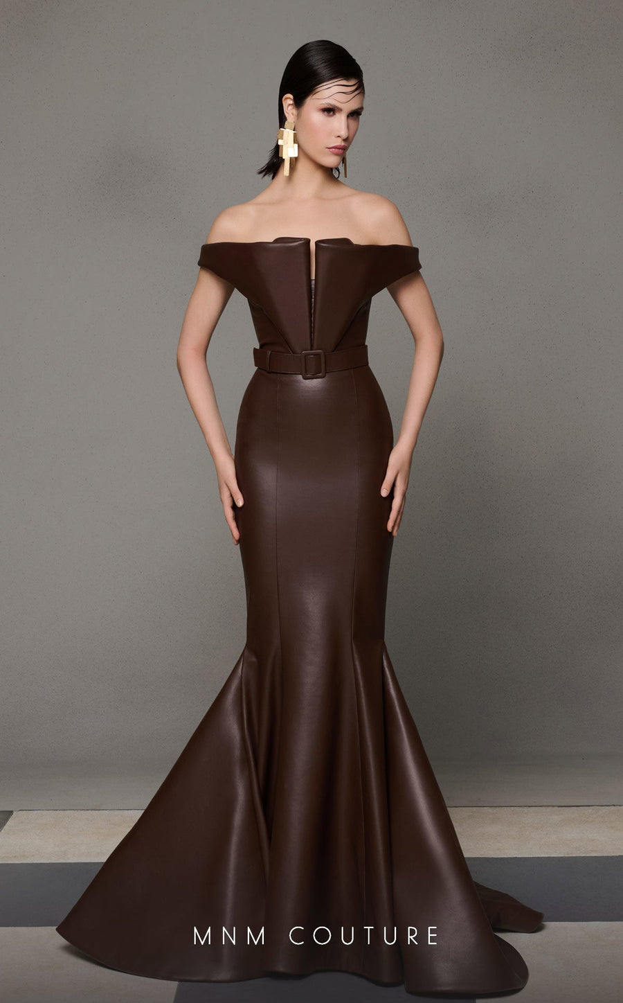 Formal Dresses Long Mermaid Fit Formal Evening Prom Dress Brown