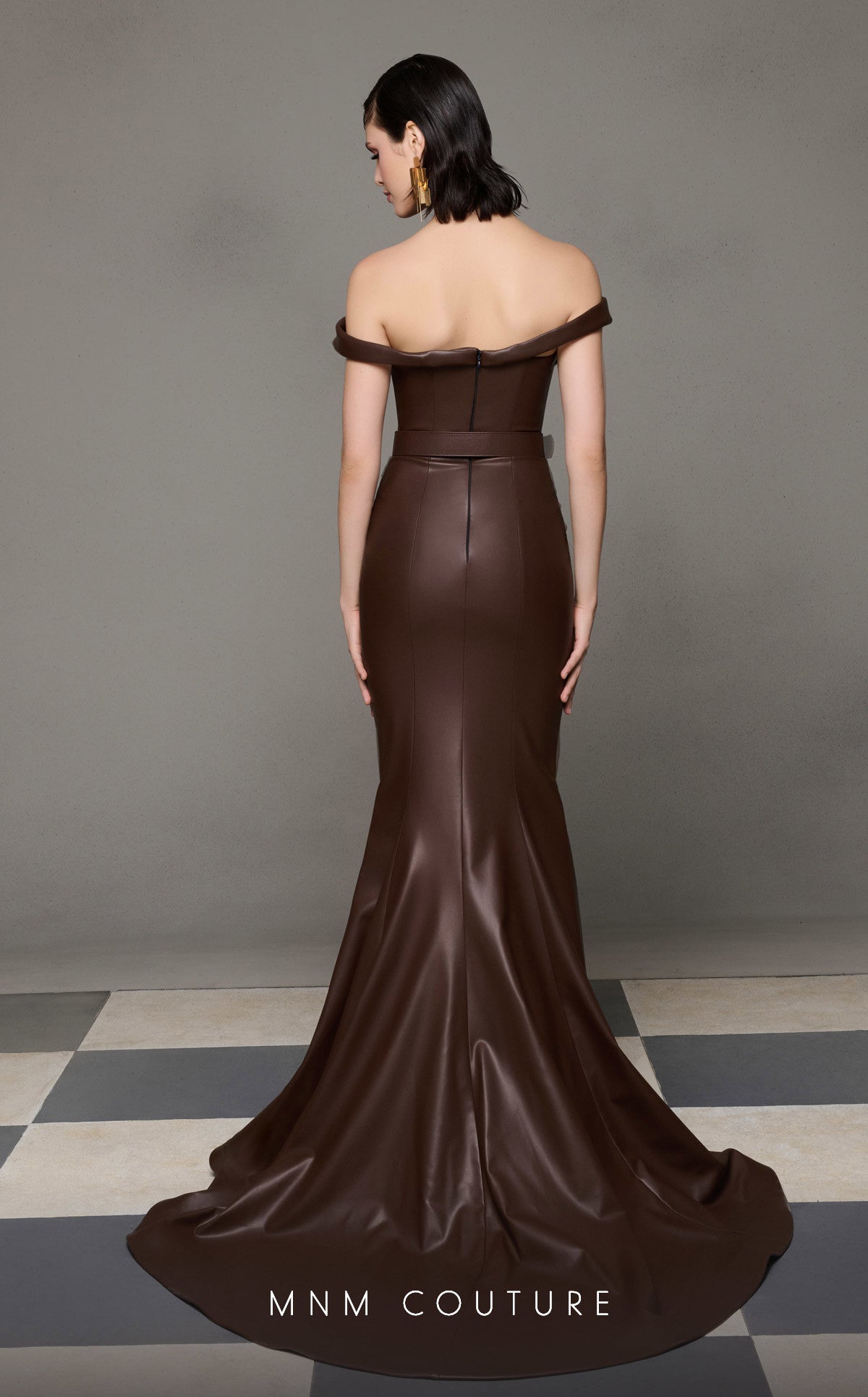 Formal Dresses Long Mermaid Fit Formal Evening Prom Dress Brown