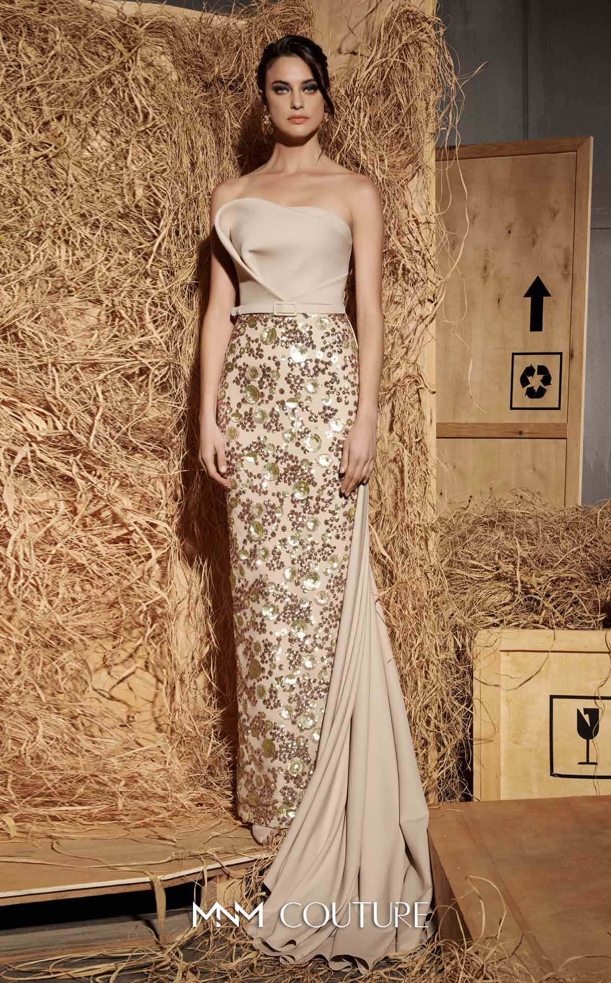 Prom Dresses Fitted Long Formal Prom Dress Beige