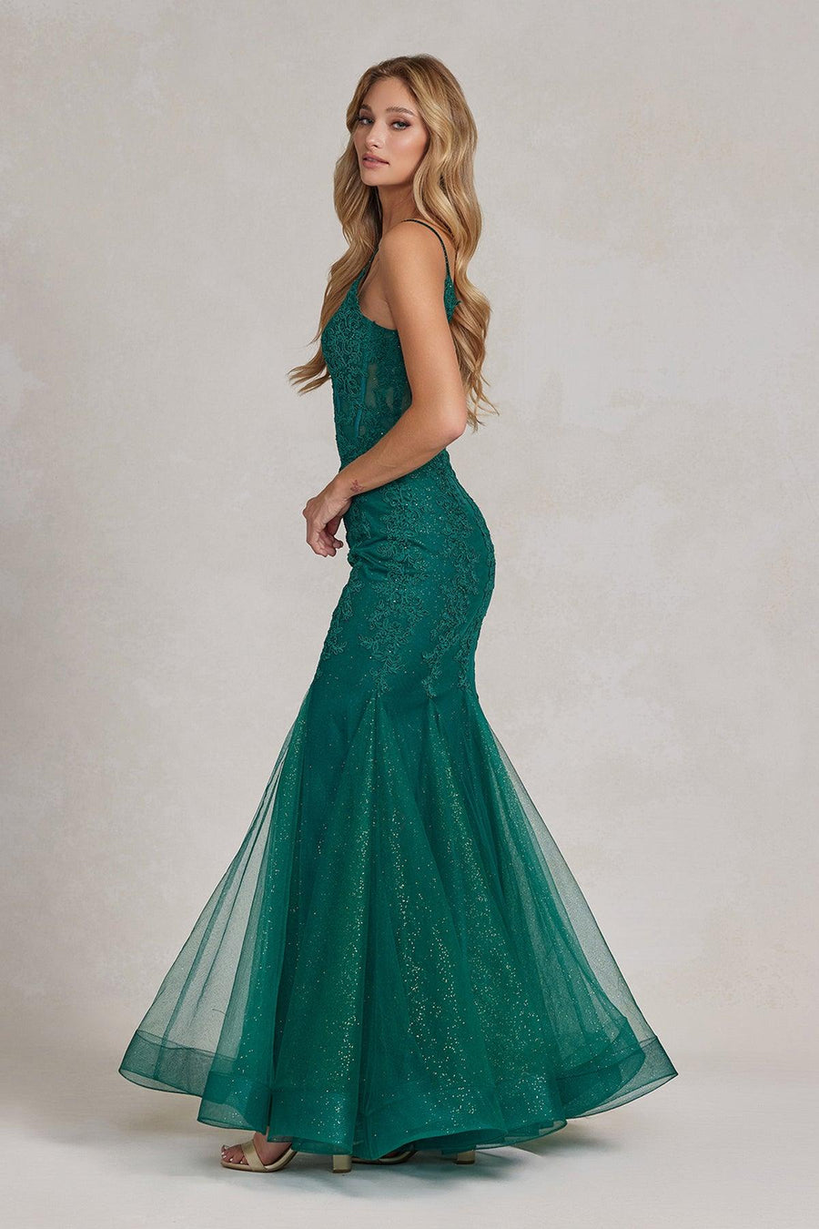 Nox Anabel G1146 Long One Shoulder Formal Prom Dress Burgundy