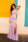 Prom Dresses Fitted Long Prom Dress Lilac