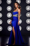 Prom Dresses Long Beaded Spaghetti Strap Prom Dress Cobalt
