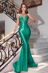 Prom Dresses Long Fitted Mermaid Prom Gown Emerald