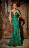 Prom Dresses Prom Fitted Long Sequin Formal Evening Dress Green