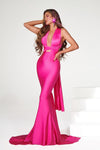 Formal Dresses Long Sleeveless Fitted Formal Dress Hot Pink