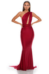 Formal Dresses Long Sleeveless Fitted Formal Dress Deep Red
