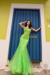 Prom Dresses Sequins Mermaid Long Prom Gown Neon Green