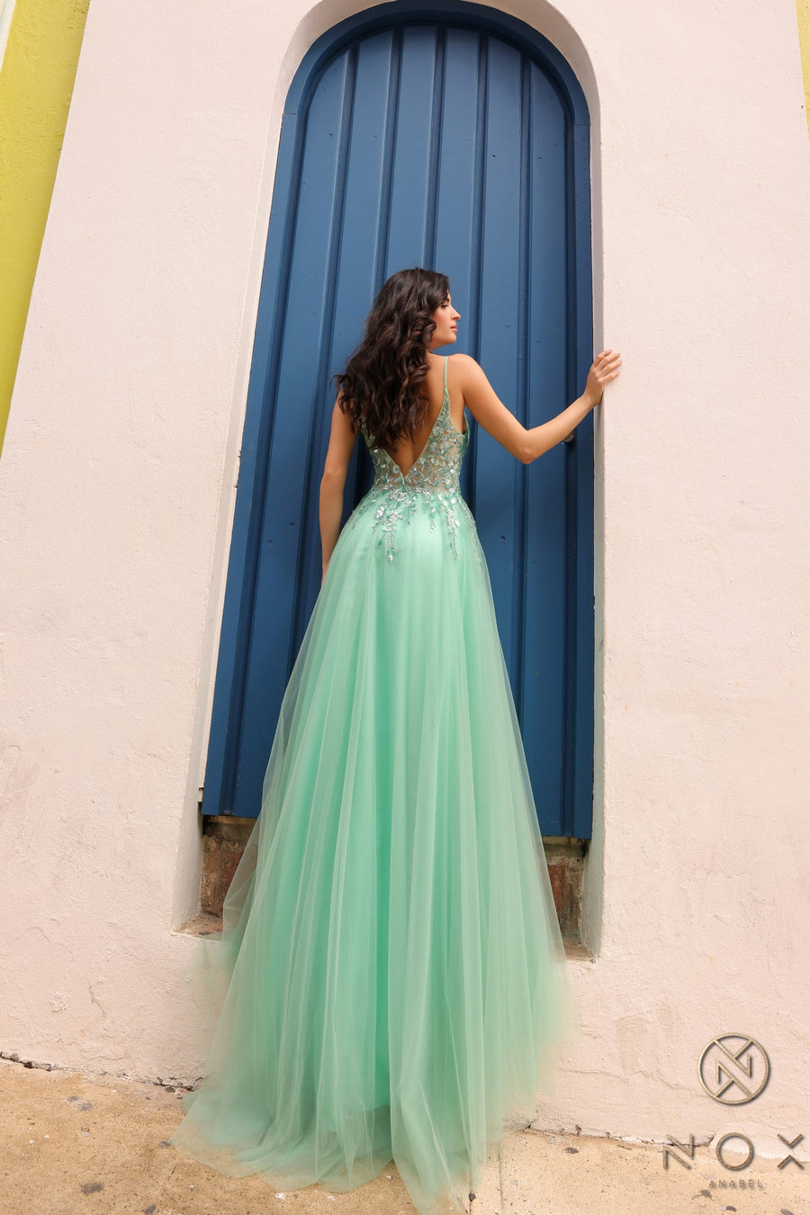 Prom Dresses A Line Beaded Long Prom Gown Dusty Sage