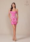 Cocktail Dresses Beaded Short Cocktail Dress Azalea Pink