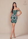 Cocktail Dresses Beaded Short Cocktail Dress Emerald