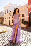 Prom Dresses Fitted Long Ruffled Prom Dress Victoria Lilac