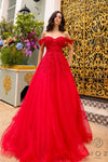 Prom Dresses Long A Line Prom Ballgown Red