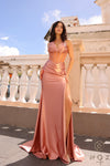 Prom Dresses Long Formal Halter Fitted Prom Dress Rose Gold