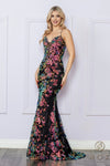 Prom Dresses Sequins Long Prom Dress Black Multi