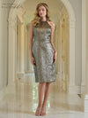 Cocktail Dresses Short Fitted Cocktail Dress Antique Gold