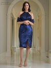 Cocktail Dresses Short Fitted Cocktail Dress Royal