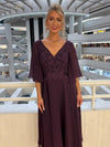 Mother of the Bride Dresses Short Mother of the Bride Cocktail Dress Aubergine