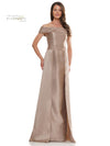 Formal Dresses Overskirt A Line Long Formal Gown Taupe