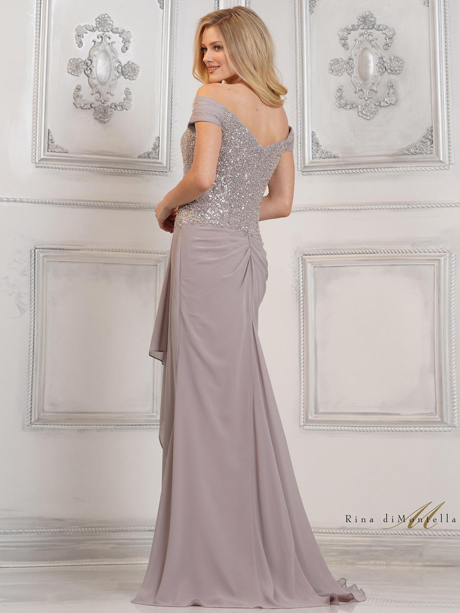 Formal Dresses Ruched Skirt Formal Long Dress Silver