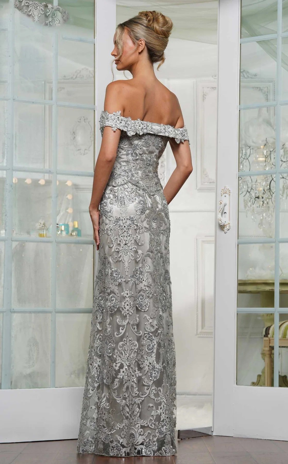 Formal Dresses Formal Evening Long Fitted Dress Platinum