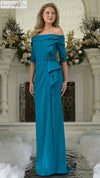 Formal Dresses Formal Fitted Long Ruffle Evening Dress Teal Blue