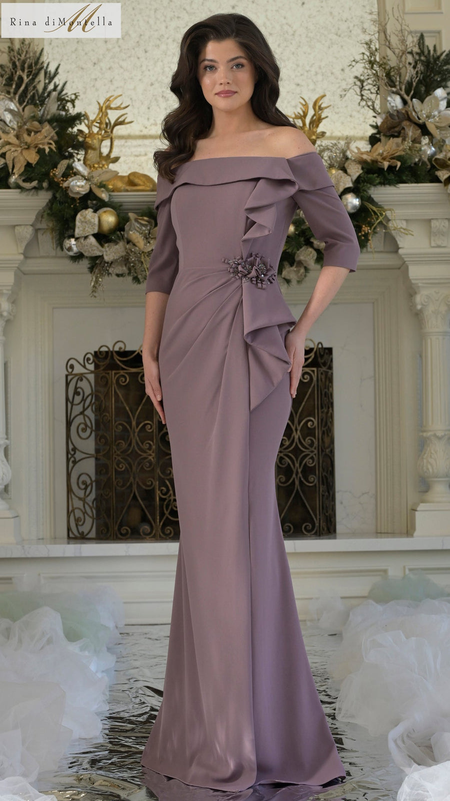 Formal Dresses Formal Fitted Long Ruffle Evening Dress Victorian Lilac